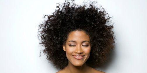 smiling natural hair transition