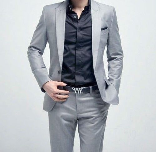 New Mens Fashion Luxury Stylish Slim Fit One Button Suit XZ02 5 Size ...