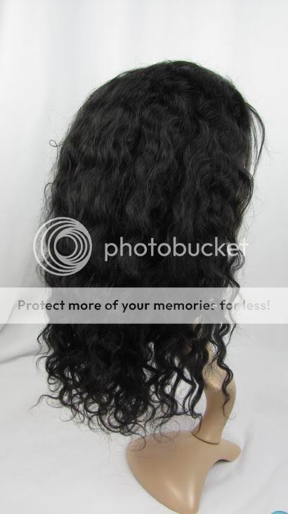 new full lace wig 100% indian remy human hair 12inch 1b# deep wave