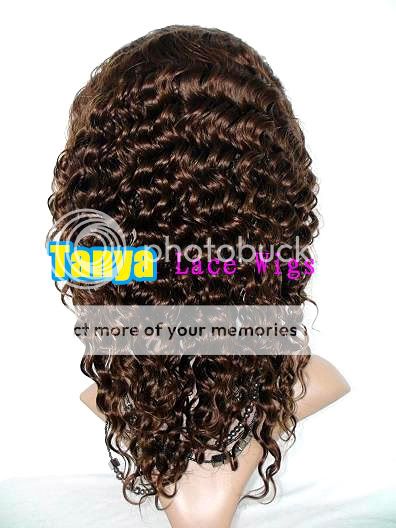 full lace cap 100% indian remy human hair wig 14 4# medium brown deep 