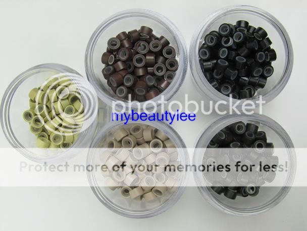 500 SILICON MICRO LINK BEADS for feather hair extension  